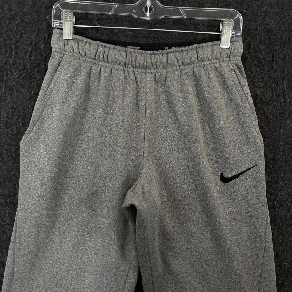 Nike Sweatpants Men's Small Gray Dri-FIT Fleece Pockets Drawstring Pants